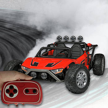 Баггі дитячий двомісний на акумуляторі з світловим ефектом Bambi JS3168EBLR-3(24V) Блакитний