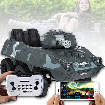 Дитячий Танк на радіокеруванні з світловими ефектами та музикою Bambi M 4862BR-11 Сірий