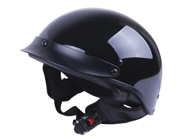 Шолом-каска для мотоцикла, скутера VIRTUE MD-513, чорний глянсовий, size L, фото 1