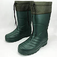 Активні чоловічі гумові чоботи 45р, Чоботи робочі чоловічі пвх олива гумові YT-30