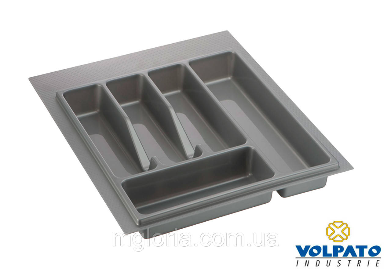 Лоток для столових приладів Volpato (Італія) сірий 450 мм