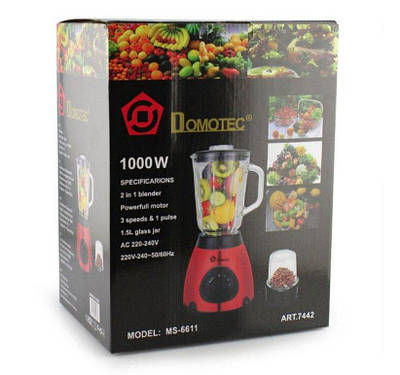 Блендер Domotec MS 6611 Червоний 220V/1000w 183977
