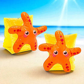 Дитячі нарукавники для плавання Морська Зірка, надувні, 22x15см, Жовтий