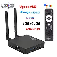 Медіаплеєр Ugoos AM9 Amlogic S905X5 4/64 Wi-Fi6 AIPQ AISR смарт-приставка
