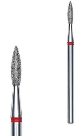 Фреза алмазна Staleks Expert полум'я гостре червона 2,1 мм /8 мм