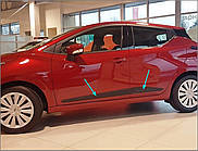 Молдинги на двері для Nissan Micra K14 5 Dr 2017+