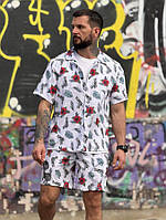 Літній тактичний мілітарі комплект шорти сорочка Oblivion guns (Польща), сорочка шорти для чоловіків мілітарі