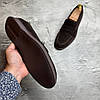 Лофери, туфлі чоловічі замшеві шоколадного кольору для чоловіків на весну осінь коричневі, розмір 40 41 42 43 44 45, фото 6