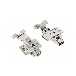 Завіса меблева накладна GTV з дотягом для алюмінієвих рамок планка 3D H=0 clip-on