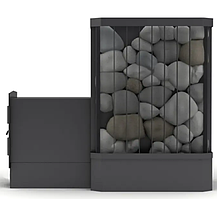 КАМІНКА ДРОВАРНА РЕБРО 30 М3 СОТІКЛОМ 400*400 І ВИНОСОМ, фото 4