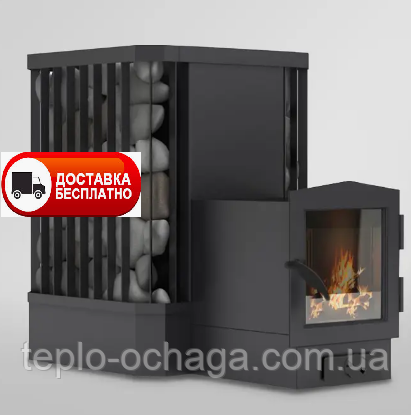 ПІЧ ДЛЯ САУНИ РЕБРО 30М3 З ВИНОСОМ І СТЕКЛОМ 305*305