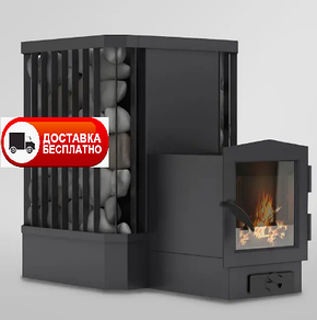 ПІЧ ДЛЯ САУНИ РЕБРО 30М3 З ВИНОСОМ І СТЕКЛОМ 305*305, фото 1