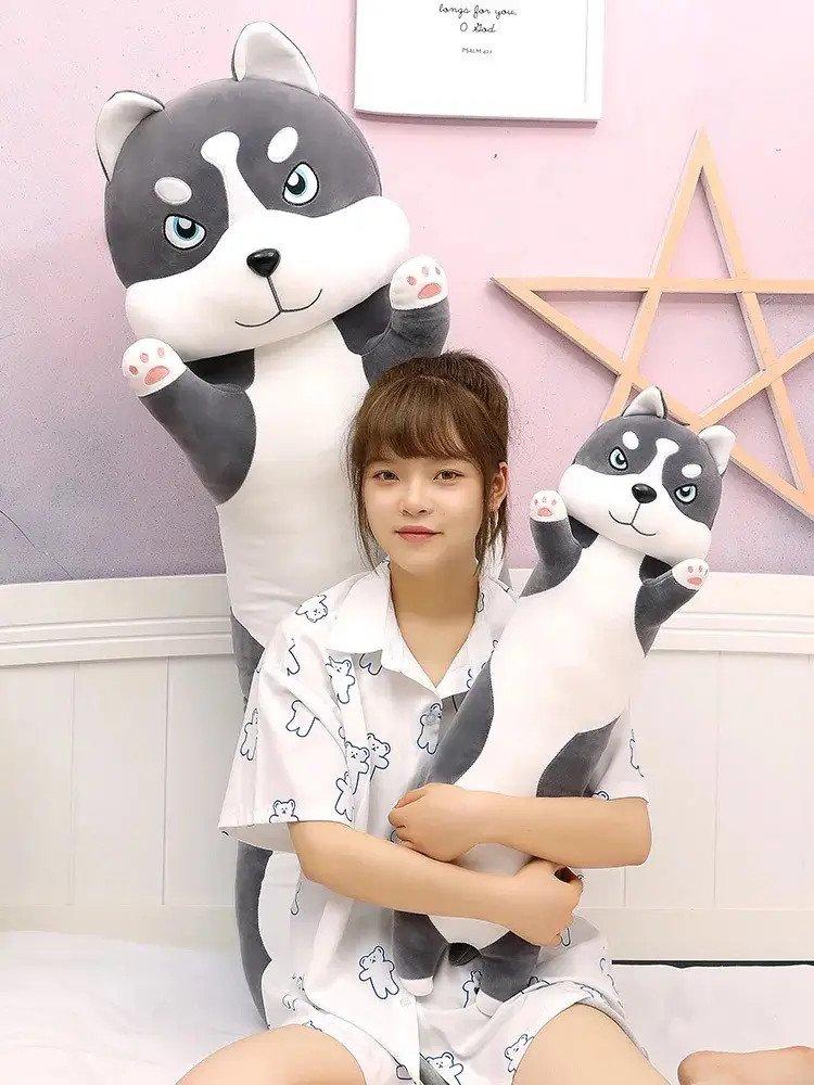 М'яка іграшка Собака Хаскі 70 см Подушка Обіймашка 207290, фото 1