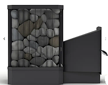 БАННА ПІЧКА РЕБРО 20М3 СКЛОМ 400*400 І ВИНОСОМ, фото 4