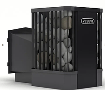 БАННА ПІЧКА РЕБРО 20М3 СКЛОМ 400*400 І ВИНОСОМ, фото 2