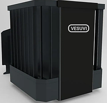 КАМІНКА ДЛЯ БАНИ РЕБРО 15М3 СКЛОМ 400*400 І ВИНОСОМ, фото 3