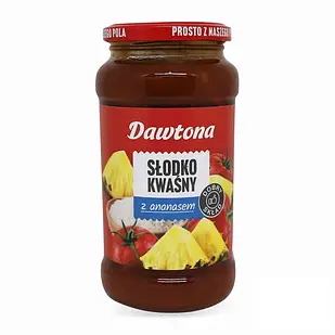 Соус томатний кисло-солодкий Dawtona, 520г, Польща, соус для пасти, рису
