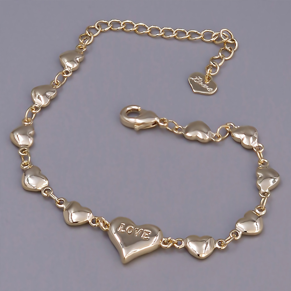 Браслет FJ. Позолота лимонного відтінку. Довжина: 14-19 см Ширина: 9 мм