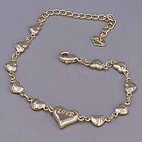 Браслет FJ. Позолота лимонного відтінку. Довжина: 14-19 см Ширина: 9 мм