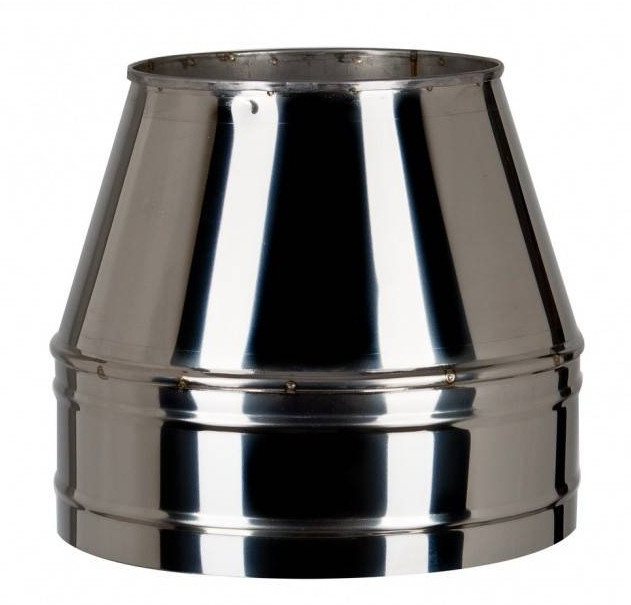 Утеплений сендвіч Конус Ø120/220 мм з нержавіючої сталі, фото 1