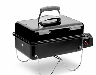 Складний переносний газовий гриль - барбекю на сталевих ніжках для пікніків Weber Go-Аnywhere Gas чорний