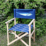 Садовий розкладний стілець Риби оригінальний подарунок прикольний, фото 2