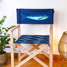 Садовий розкладний стілець Риби оригінальний подарунок прикольний