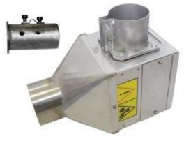 Блок керування Ø125 мм, вузол вивантаження з виходом 100, нержавіюча сталь, обладнання для птахоферми, фото 1