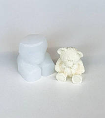 Силіконовий молд для мастики і шоколаду Ведмедик з бантом 3D, 3Д