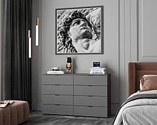 Комод Doros Рон 8 Графіт 8 Шухлядок 130х38х81 (41516173), фото 2