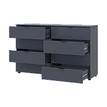 Комод Doros Рон 8 Графіт 8 Шухлядок 130х38х81 (41516173), фото 4