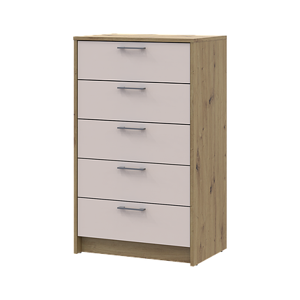 Комод Doros Ронді Дуб Артізан/Кашемір 5 шухляд 60х40х100 (41516189), фото 1