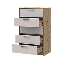 Комод Doros Ронді Дуб Артізан/Кашемір 5 шухляд 60х40х100 (41516189), фото 2