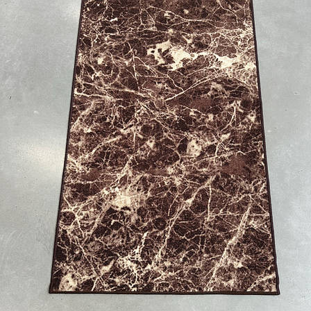 Килимове покриття на гумовій основі ширина 4м Коричневий мармур, фото 1