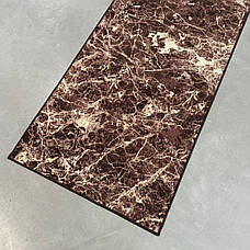 Килимове покриття на гумовій основі ширина 4м Коричневий мармур, фото 5