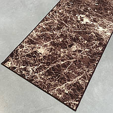 Килимове покриття на гумовій основі ширина 4м Коричневий мармур, фото 4