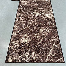 Килимове покриття на гумовій основі ширина 4м Коричневий мармур, фото 2