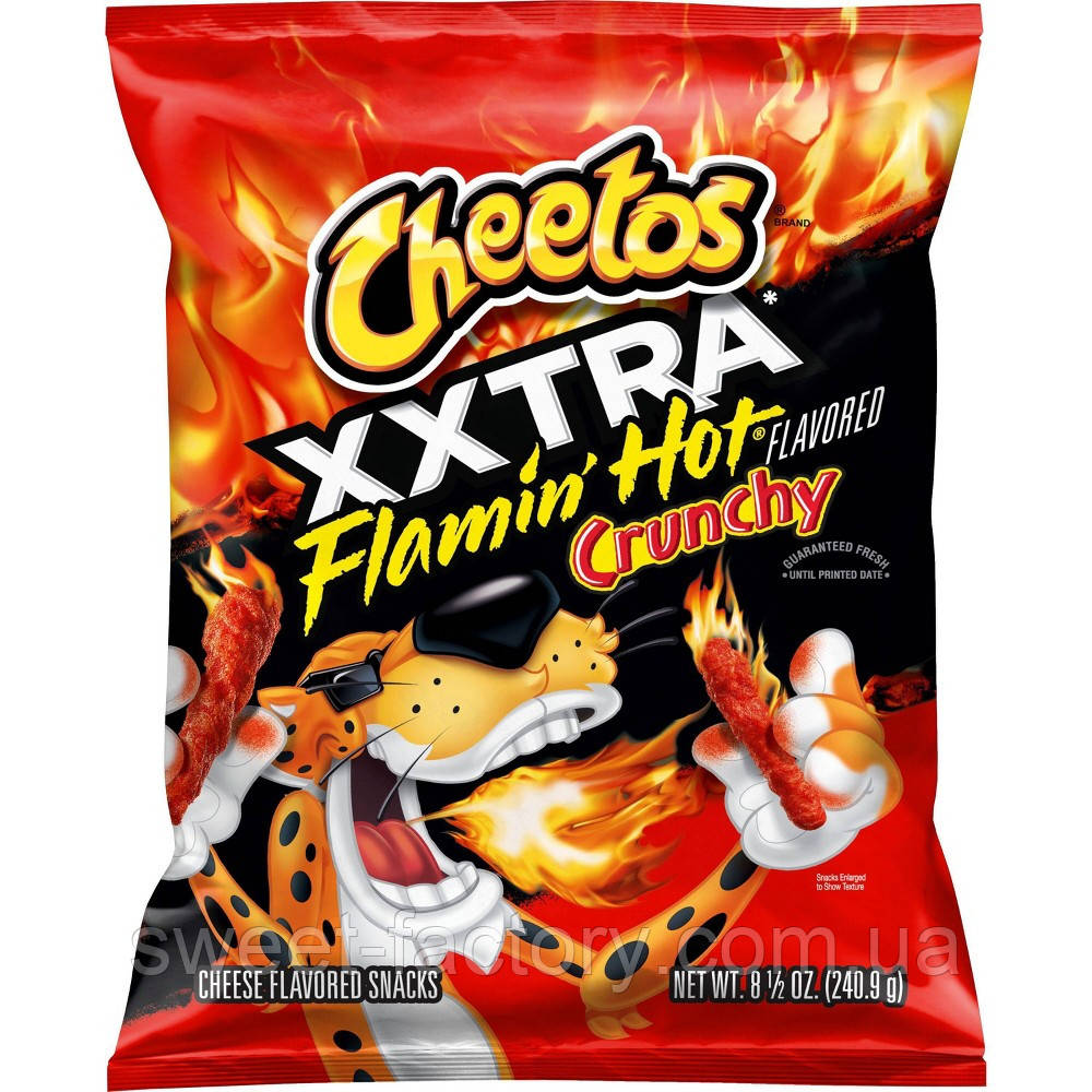 Cнеки Cheetos XXTRA Flamin' Hot Crunchy Cheese 240g, фото 1