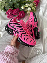Жіночі кросівки Nike Air Max TN Neon Pink Black Найк ТН неонові рожеві з чорним шкіра текстиль, фото 4