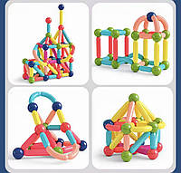 Магнітний дитячий конструктор 52 елементи у компактному боксі