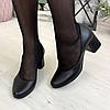 Туфлі жіночі чорні шкіряні на підборах, фото 8