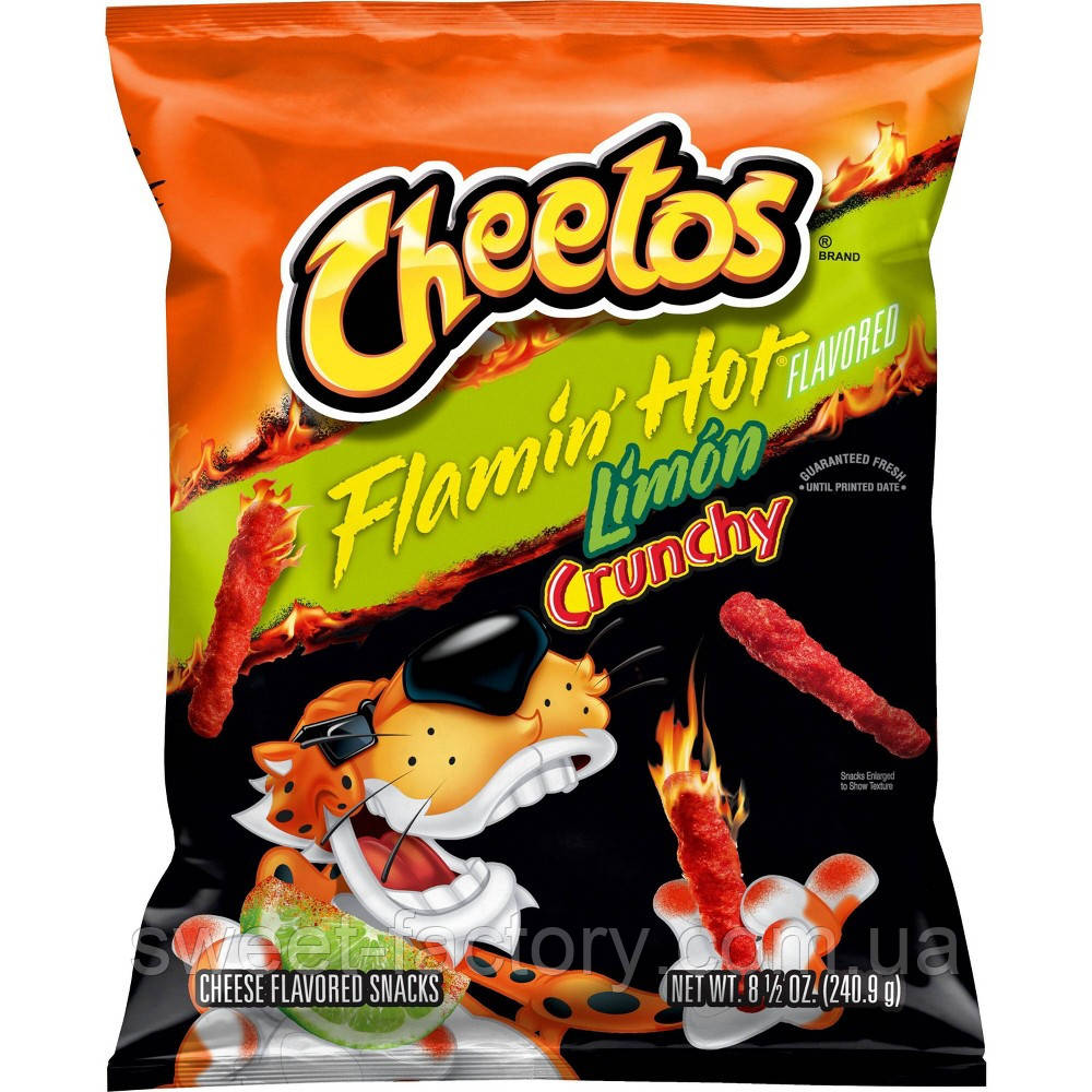 Снеки Cheetos Crunchy Flamin' Hot Limon 240g, фото 1