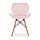 Крісло (стілець) для кухні обіднє Bonro Бонро B-531 велюр рожеве (47001245), фото 2