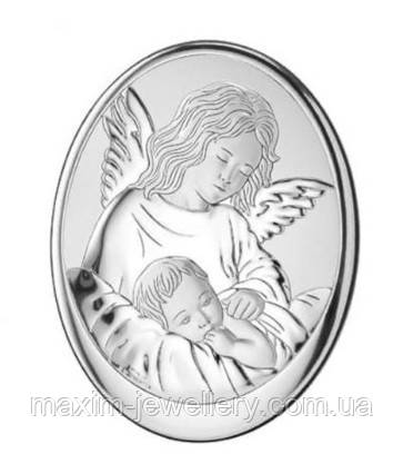 Срібна ікона "Ангел Охоронець" (130х90мм.), фото 1