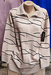 Кардиган жіночий на блискавці з відкладеним коміром 54/56 р