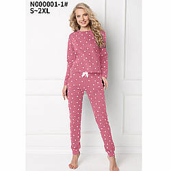 Жіноча трикотажна піжама Розміри: 42,44,46,48,50 (49035)