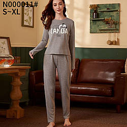 Жіноча трикотажна піжама з пандою Розміри: 42,44,46,48 (49036)