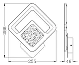 Світлодіодний настінний світильник-бра TETRA ICE 13Вт S чорний, фото 3