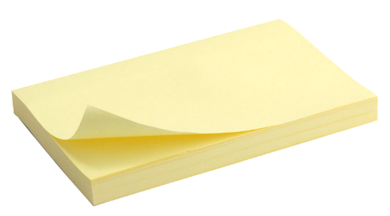 Блок паперу з липким шаром, 75x125 мм, 100 аркушів, жовтий, Axent Delta D3316-01, фото 1