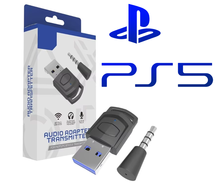 Бездротовий USB адаптер Bluetooth-приймач Dongle донгл для навушників Sony Playstation PS4 PS5 PC ПК, фото 1